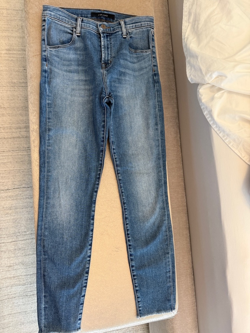 J Brand Mid-Blue High-Rise Skinny Jeans